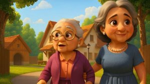 Бабушка на прогулке