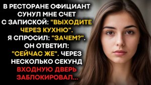 В ресторане официант прошептал: «Иди через кухню», — и выход оказался заблокирован.