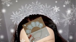 МК: Новогодний ободок из глиттерного фоамирана «Снежинки»