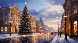 Прогулка по Новогоднему Невскому проспекту. САНКТ-ПЕТЕРБУРГ. 4К