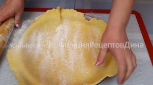 КИШ с курицей и грибами - французский открытый пирог из песочного теста