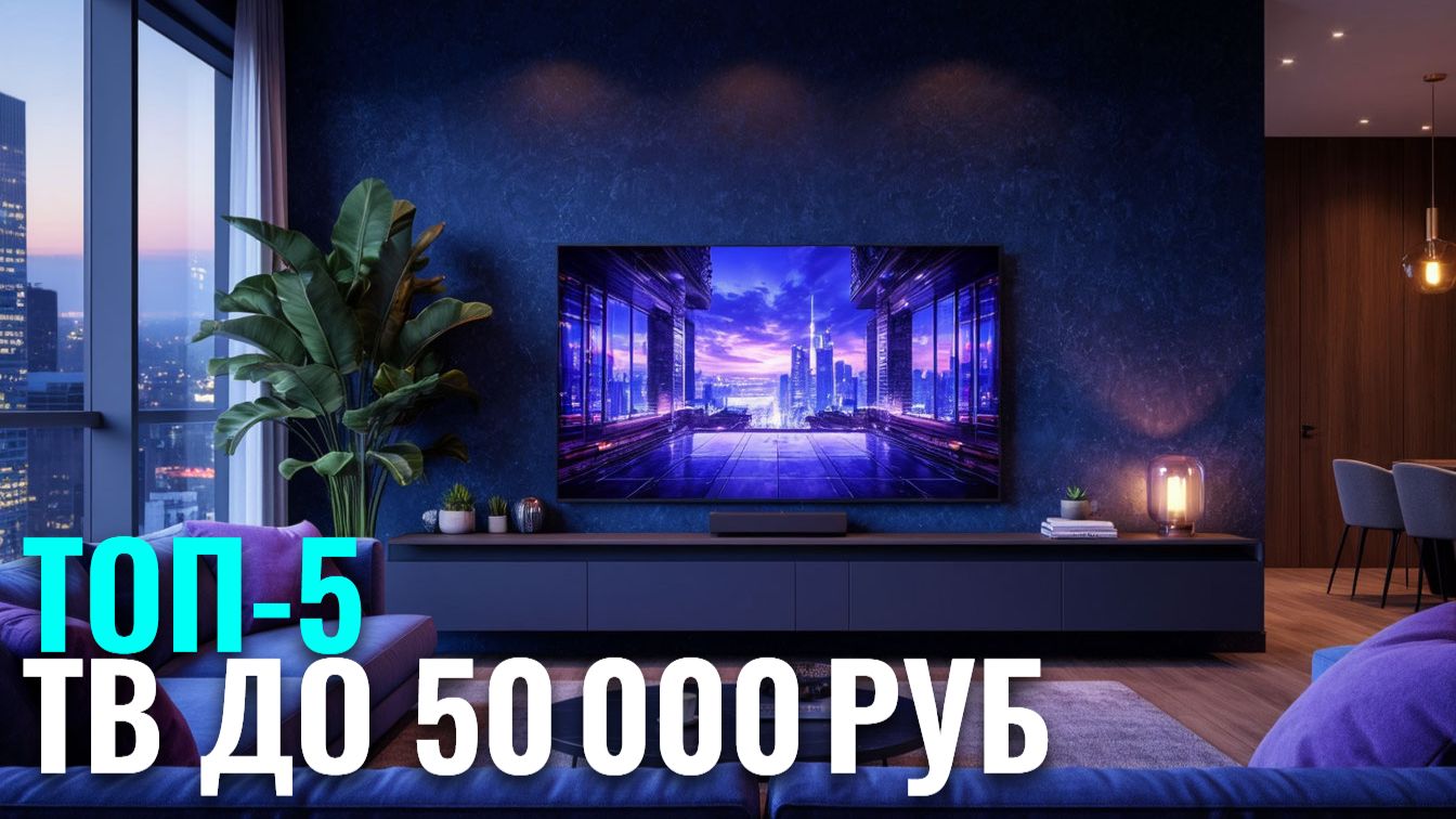 Лучшие телевизоры до 50 000 руб. — рейтинг 2026: ТОП‑5 моделей смотреть онлайн