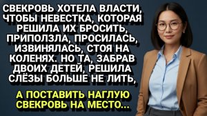 Истории из жизни| Свекровь ждала невестку на коленях |Аудио рассказы|Жизненные истории
