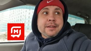 Магнит доставка скОтилась. Курьер на авто зимою