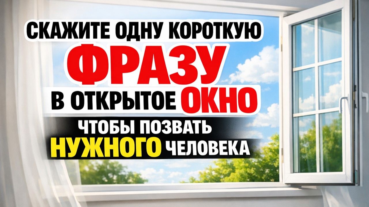 Скажите одну фразу в открытое окно и посмотрите, как в дом тянется достаток и нужные люди смотреть онлайн