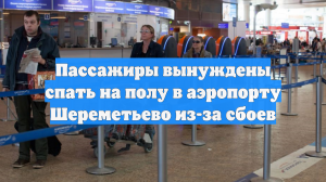 Пассажиры вынуждены спать на полу в аэропорту Шереметьево из-за сбоев