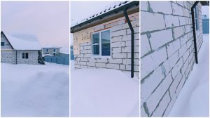 Фундамент и цоколь укрыты снегом. Природный утеплитель. | 🍀 Строю САМ