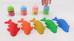 ЛЕПИМ РЫБОК ИЗ КИНЕТИЧЕСКОГО ПЕСКА ВИДЕОЛЕПКА ВИДЕО МУЛЬТИКИ ДЛЯ ДЕТЕЙ КАНАЛ ИГРАЛКИ-ЗАЛИПАЛКИ