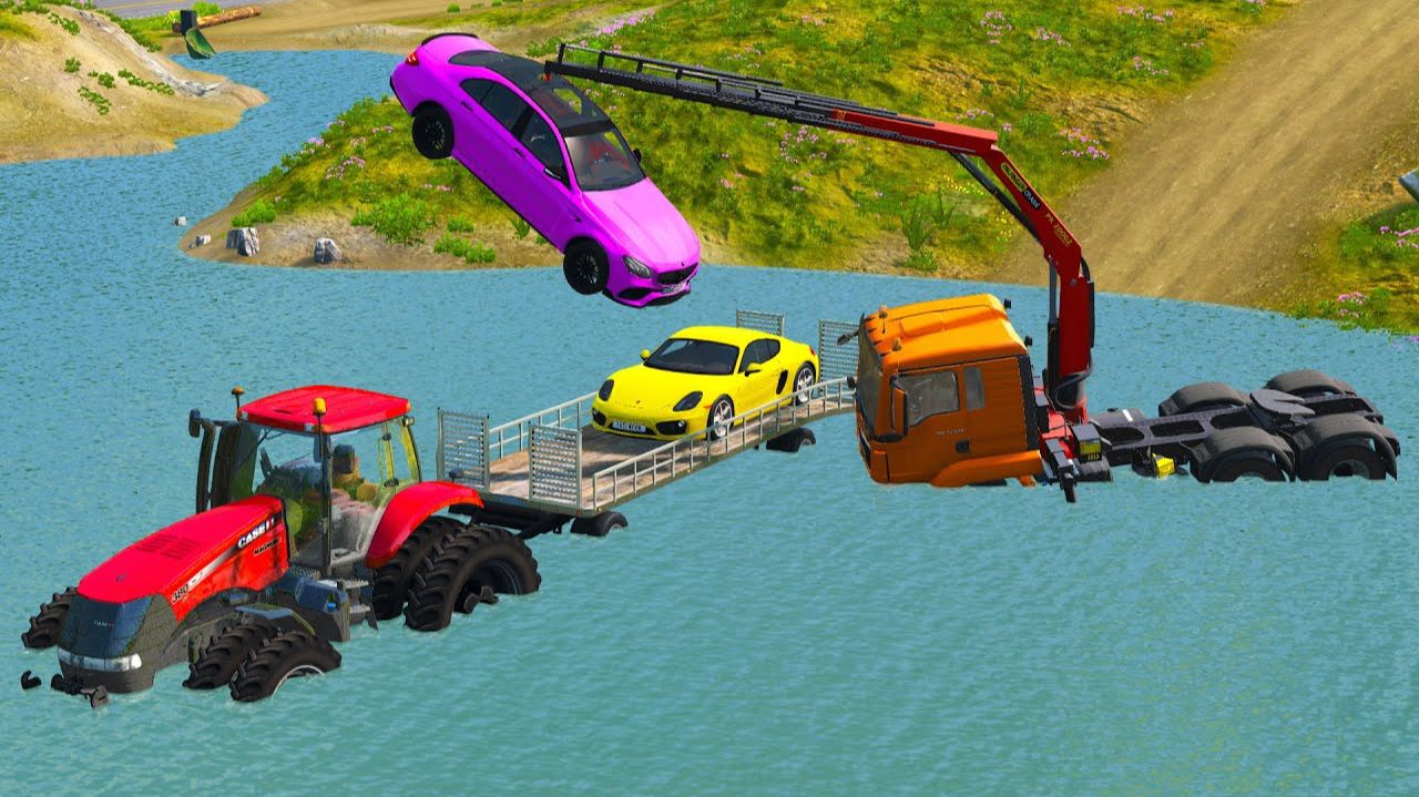 Автомобили против воды #5 😱 | BeamNG.Drive | Бемиджи Драйв смотреть онлайн