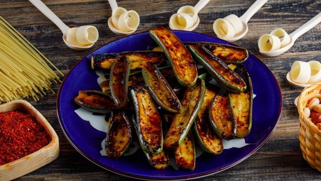 Баклажаны в аэрогриле с чесноком и зеленью