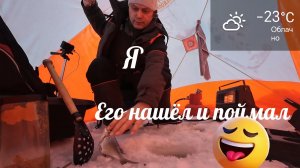 Рыбалка зимняя на реке.