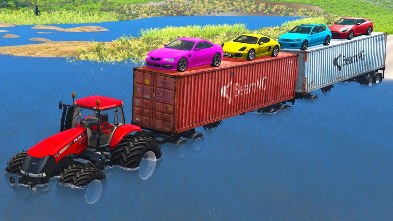 Автомобили против воды #6 😱 | BeamNG.Drive | Бемиджи Драйв смотреть онлайн