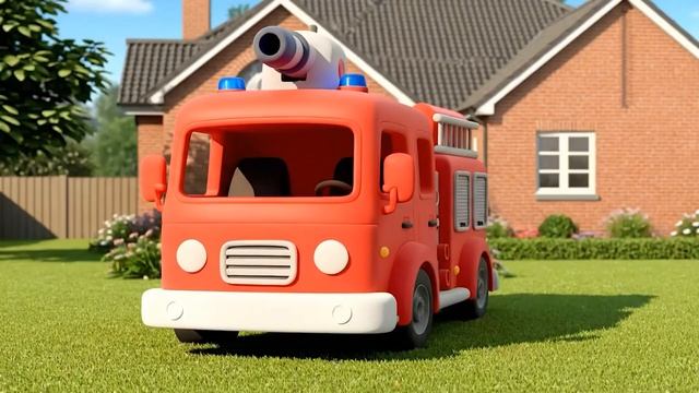 Мультик про медвежонка Акселя и машинки: пожарная машина