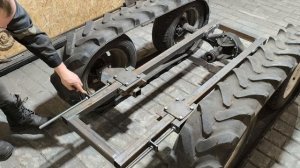 Основные размеры рамы гусеничного минитрактора