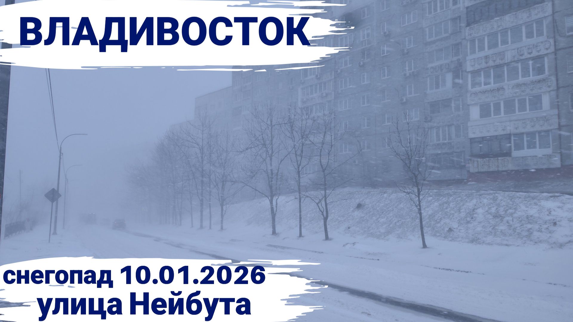 Владивосток январь 2026, жёсткий снегопад 10.01.2026 смотреть онлайн