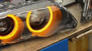 BMW X5 e53 дорестайлинг. Кастомные фары. Тюнинг фары.