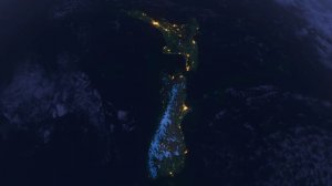 Бесплатное видео футаж, Планета Земля Ночью Австралия Новая Зеландия. Космос с Орбиты. Ночной Глобус