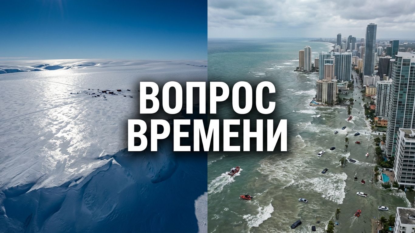 Таяние ледников Гренландии: Ледяной купол Прадхо грозит поднять уровень моря на 73 см.