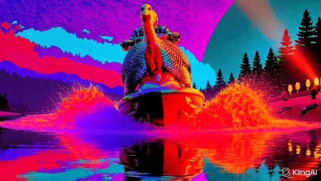 Индюк на водном мотоцикле. В цветной палитре смотреть онлайн