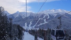 Арзыз горнолыжка, спуск с гор с млечного пути на подьемнике 5ч 2026