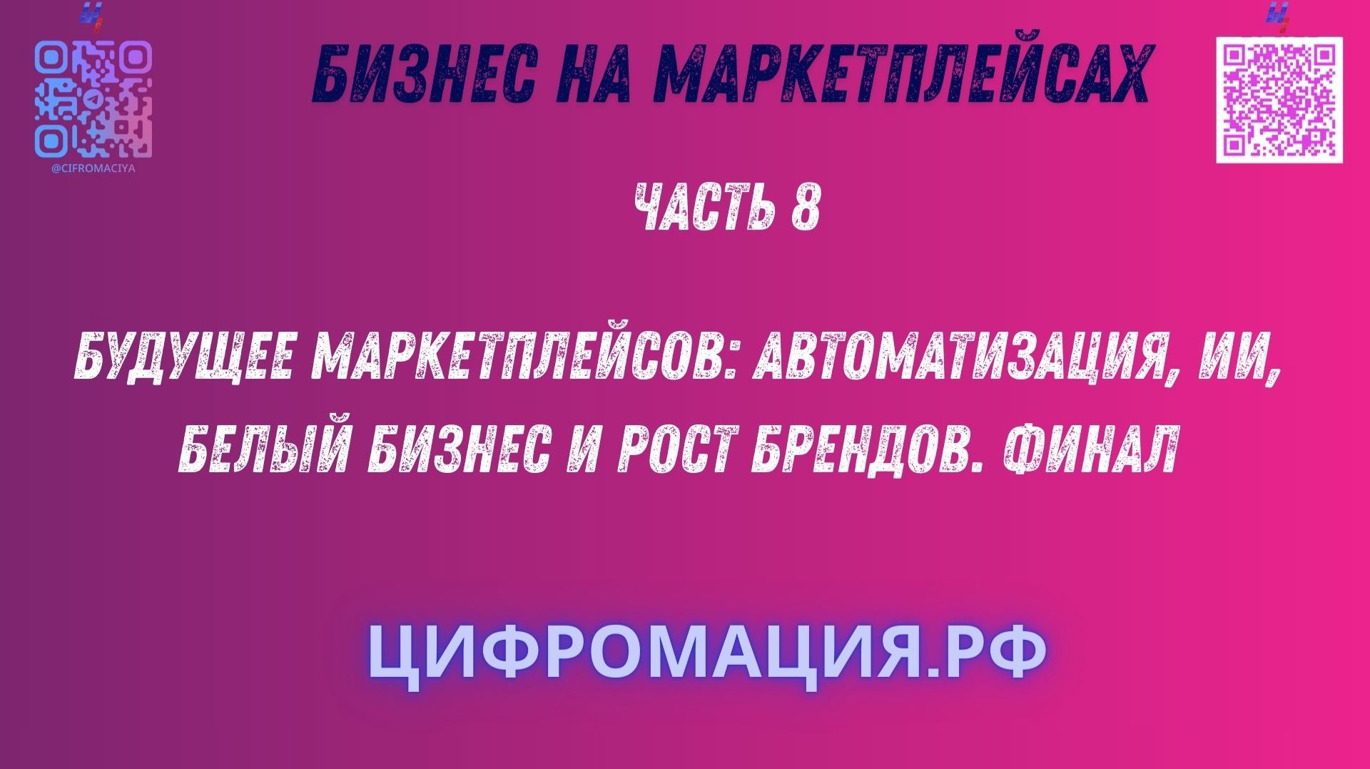 Будущее маркетплейсов: автоматизация, ИИ, белый бизнес и рост брендов