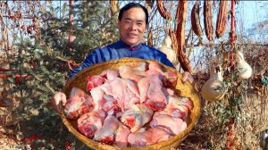 Лучшее блюдо из свинины в горшочке с чили, помидорами и черной фасолью! Тушеная свиная рулька. Китай