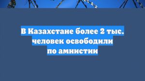В Казахстане завершили процесс амнистии