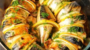 Проще не придумаешь! Самый Простой рецепт Скумбрии в духовке с луком и лимоном!