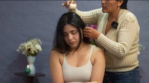 Masaje relajante y limpia energética de Doña Esperanza con sonidos Asmr y susurros suaves pa dormir