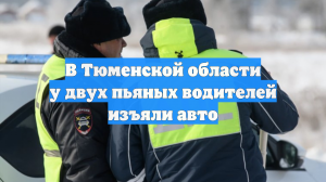 В Тюменской области у двух пьяных водителей изъяли авто