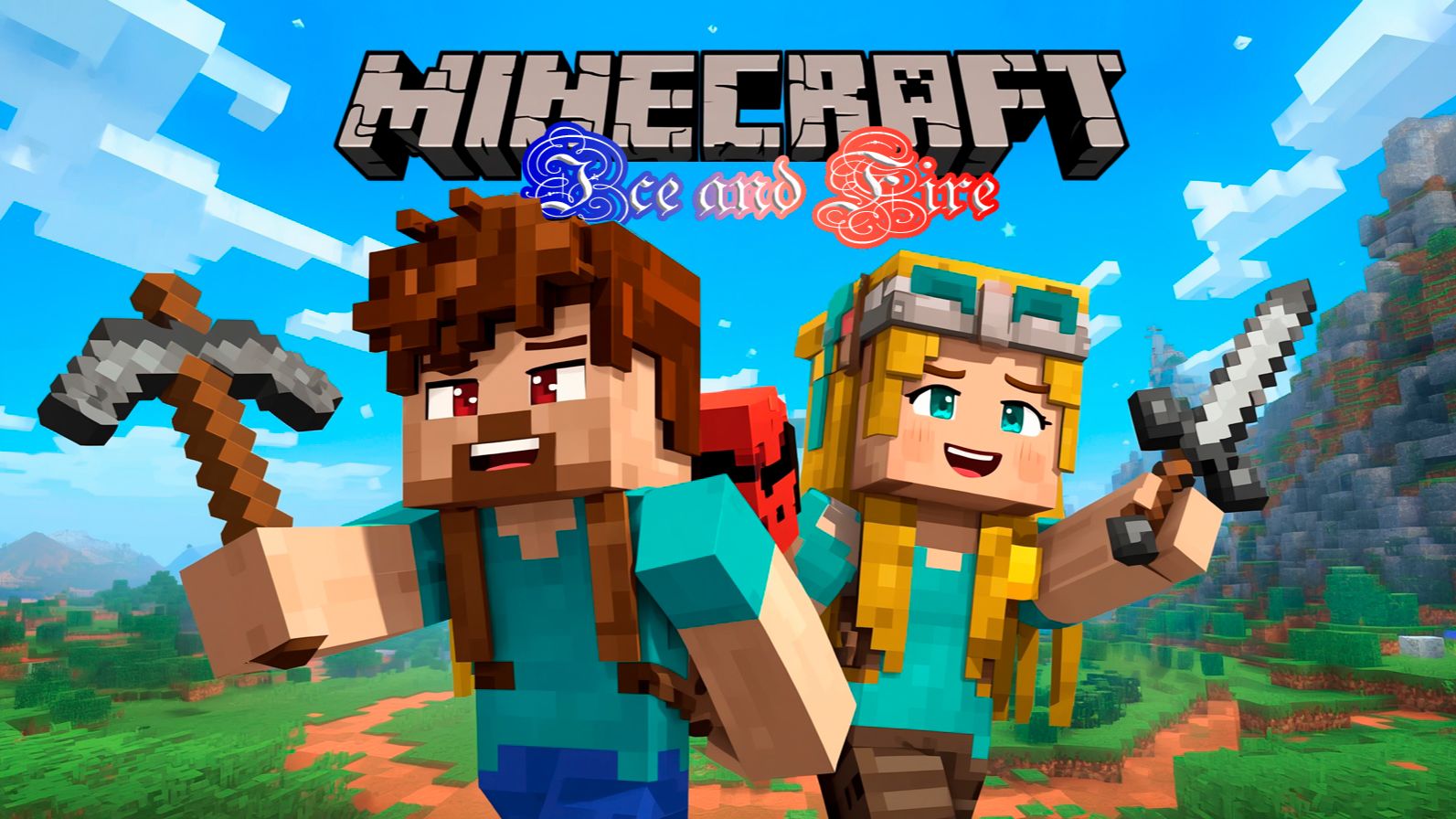 СМЕШНЫЕ МОМЕНТЫ ВЫЖИВАНИЯ С ДЕВУШКОЙ - MINECRAFT ICE AND FIRE смотреть онлайн