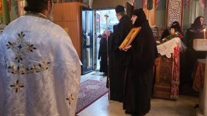 Встреча владыки на праздничную Литургию в монастыре святого первомученика Стефана