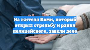 На жителя Коми, который открыл стрельбу и ранил полицейского, завели дело