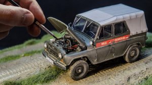 УАЗ 469. Автомобиль из детства. Сборная модель 1/35
