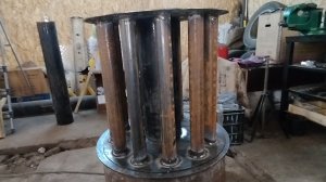 Пиролизная печь на покрышках (немного о сборке😁)