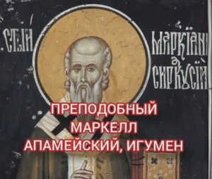 11.01.2026 День памяти Преподобного Марке́лла Апамейского, игумен