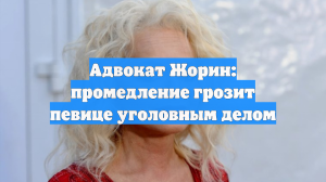 Адвокат Жорин: промедление грозит певице уголовным делом