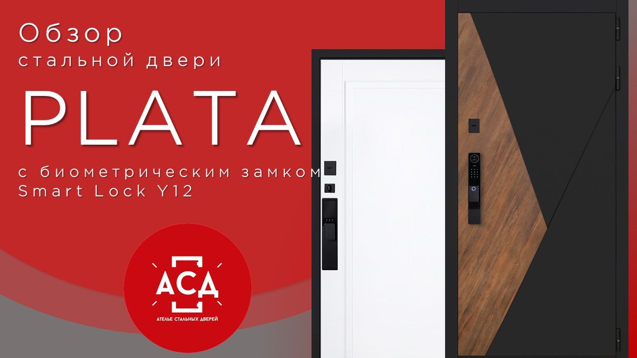 Стальная дверь Plata с биометрическим замком Smart lock y12 смотреть онлайн
