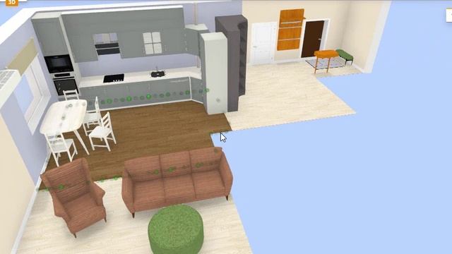 01_Прихожая+Кухня+Гостиная смотреть онлайн