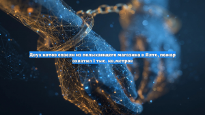 Двух котов спасли из полыхающего магазина в Ялте, пожар охватил 1 тыс. кв.метров