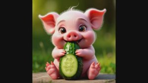 Милые животные няшные едят реалистично мультик для детей