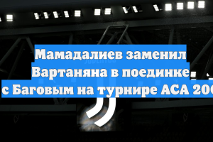 Мамадалиев заменил Вартаняна в поединке с Баговым на турнире ACA 200