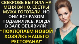 Свекровь вылила на меня вино, сестры мужа гоготали. Но они притихли, когда я сказала всего три слова