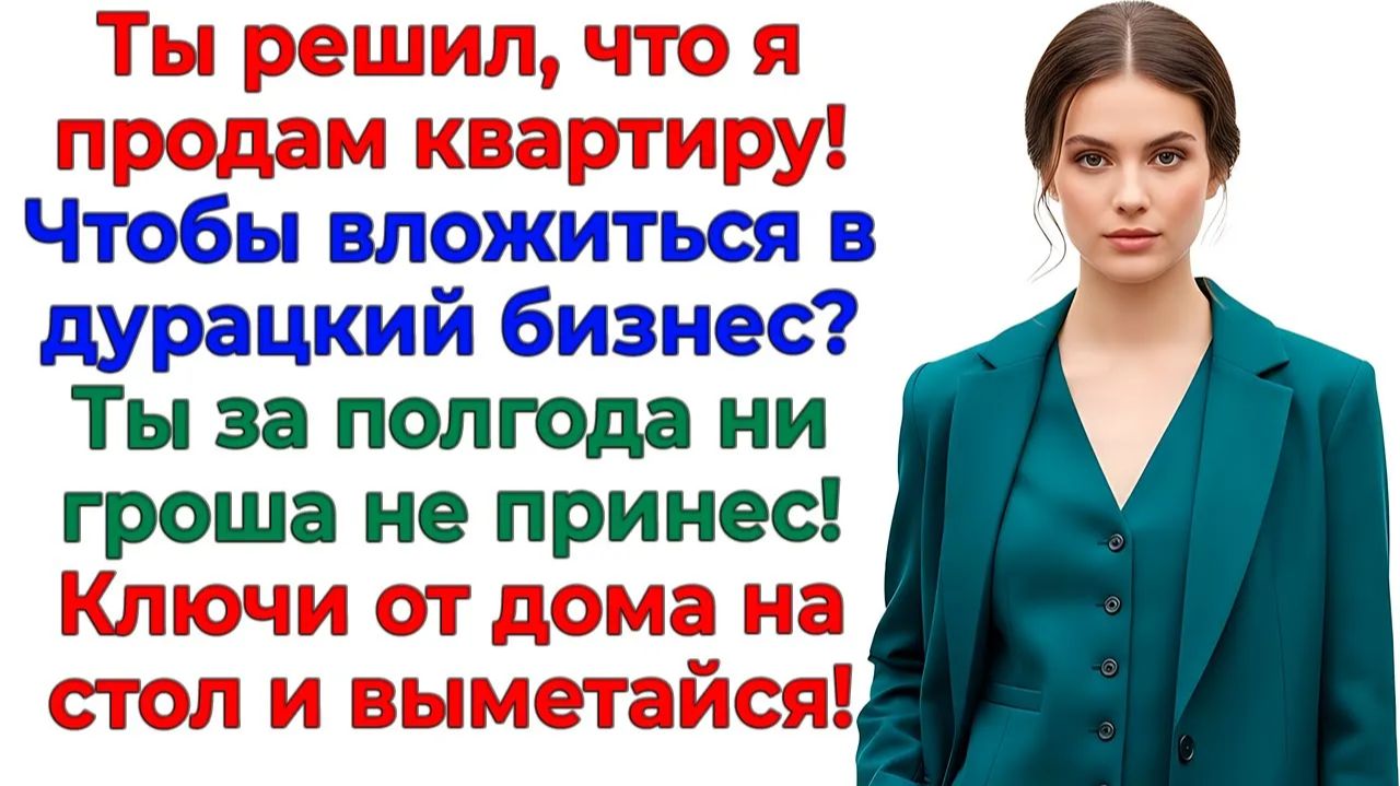 Муж хотел мой дом ради бизнеса! Получил сумку, дверь и по лбу! | Истории Из Жизни | Реальная История смотреть онлайн