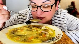 Мукбанг!Небольшой перекус  перед обедом моим наишикарнейшим супом!