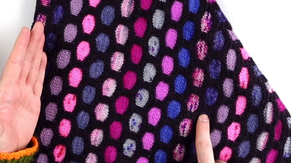 Шаль узором "соты" смотреть онлайн