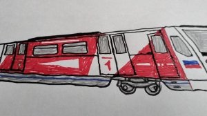 Как вам поезд? Описание рисунка.