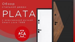 Стальная дверь Plata с умной электронной ручкой Smart lock t888
