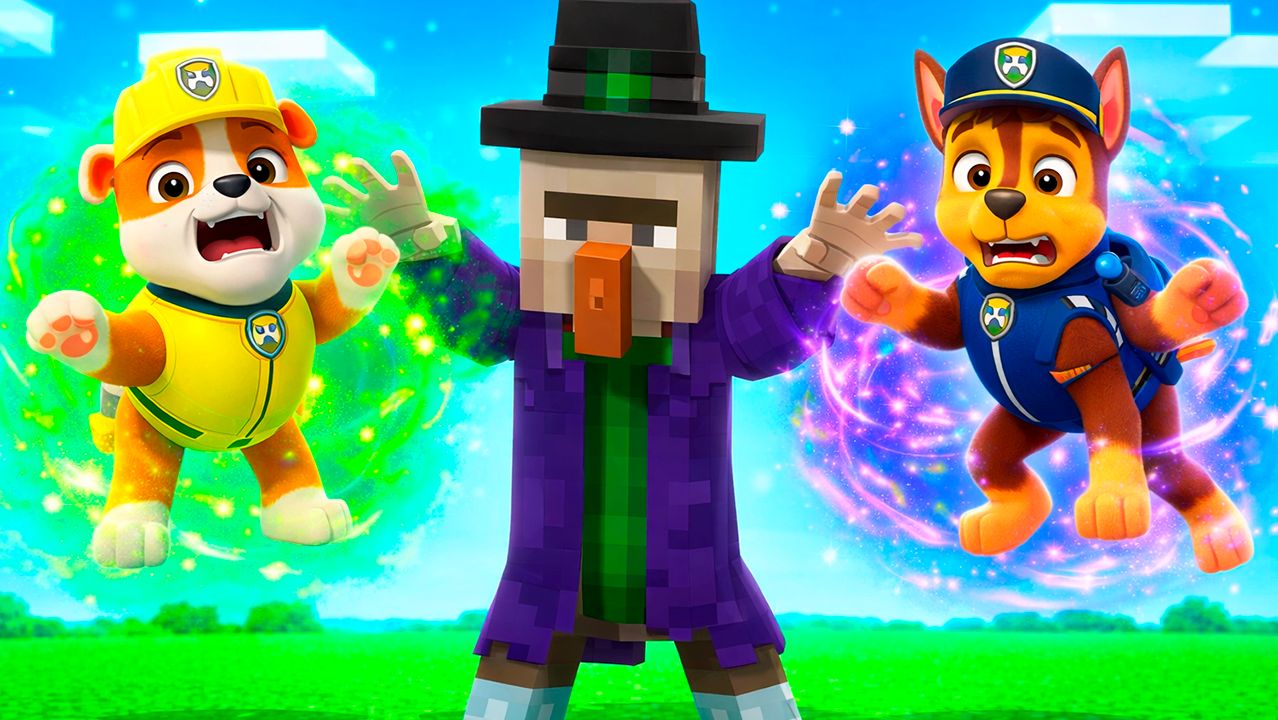 😳 ВЕДЬМА ЗАКОЛДОВАЛА ГОНЩИКА и КРЕПЫША ЩЕНЯЧИЙ ПАТРУЛЬ В МАЙНКРАФТ МУЛЬТИК смотреть онлайн