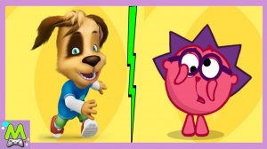 Смешарики против Барбоскиных.Гонки Наперегонки для Мультгероев.Кто Лучше и Быстрее